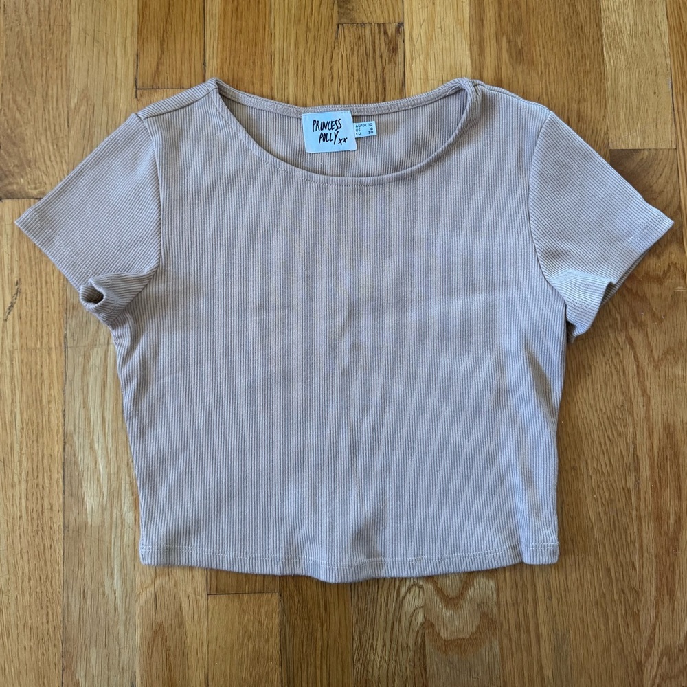 Princess Polly ribbed crop baby tee